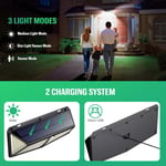 Kilponen Lampe Solaire Extérieur 430 Led¿Puissante Éclairage 4400mah - 3500lm - 270° Angle¿Détecteur De Mouvement Éclairage Solaire Extérieur Spot Sans Fil Sécurité Étanche Lumière Solaire Pour Jardin