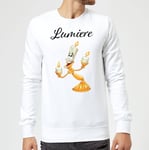 Disney Beauty And The Beast Lumiere Sweatshirt - White - M - Blanc