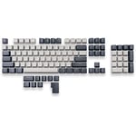 MOUNTAIN Mineral PBT Jeu de Touches Double Shot pour commutateurs MX Profil OEM 113 Touches US ANSI + ISO Addon (Obsidian A)