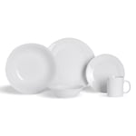 30pc White Dinner Set - By Argon Tableware