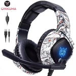 Gaming Headset Mic Headphones for PC Laptop PS4 Slim Pro K19 ONIKUMA