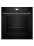 NEFF N90 B64VS71G0B Slie and Hide Single Oven with CircoTherm, Steam Boost, 4.1" Full Touch Display, Pyrolytic Self Cleaning, Soft Open and Close, Integrated, 60 x 60cm