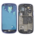 Un known Compatible Remplacement IPartsBuy logement Avant Frame LCD Bezel Plaque for Samsung Galaxy SIII Mini / i8190 Accessoires (Color : Dark Blue)