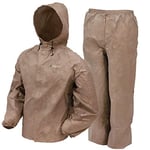 FROGG TOGGS Men's Standard Ultra-Lite2 Waterproof Breathable Rain Suit, Khaki, Small,UL12104