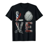 Love Design Hairdresser Hairdryer Scissors Barber Hair Brush T-Shirt