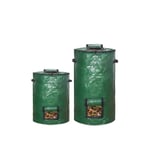 Linghhang - Composteur,Lot de 2 Sacs de Compost de Jardin,bac à Compost Organique écologique avec Couvercle,2 tailles-57L-125L