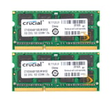 Crucial 16GB 2X 8GB PC3L-12800 DDR3L-1600MHz 204Pin SoDIMM Laptop Memory RAM