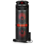 Enceinte Autonome 360 degrés PICKERING BARREL 6 sur Batterie Micro et Télécommande 600 Watts- 8 Hauts parleur LCD - USB/BT/AUX