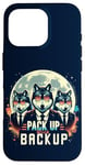 Coque pour iPhone 16 Pro Emballez avec un jeu de mots de l'équipe de loup à fourrure assorti