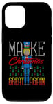 Coque pour iPhone 12/12 Pro Make Christmas Great Again Trump USA Pull de Noël moche