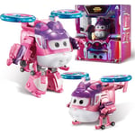 Super Wings Transformer Aeroplane Supercharged Dizzy, Hauteur env. 12,7 cm, poupée pour Enfants, Avion Jouet et Figurine de Robot pour garçons et Filles à partir de 3 Ans