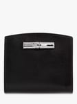 Longchamp Le Roseau Leather Wallet, Black