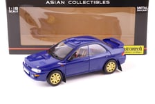 1:18 Sun Star 1996 Subaru Impreza Sti Wrx Rue Car Bleu