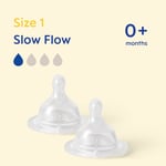 MAM Teats Size 1, Suitable for Newborns, Slow Flow SkinSoft Silicone Teats for