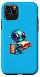 Coque pour iPhone 11 Pro Alien mangeant un sandwich au beurre d'arachide et à la gelée