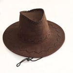 Miehet Naiset Kesämatka Aurinkosuojavoide Mokka Nahka Länsi-Cowboy-hattu Sarjakuva Lehmänpääkuvio Big Wide Brim Sun Jazz Cosplay Cap W65