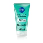 NIVEA Derma Skin Clear Gommage Visage (1 x 150 ml), Soin visage exfoliant pour peaux à imperfections, Exfoliant visage à l'acide salicylique & niacinamide