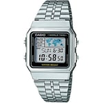 Casio Gents 33.00mm Quartz Watch with LCD Digital dial and Silver Metal Bracelet Strap A500WEA-1EF