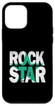 Coque pour iPhone 12 mini Bleu sarcelle Aqua Rock Star Teal Aqua Graphic