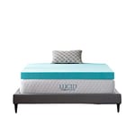 Lucid Surmatelas en Mousse à mémoire de Forme en Gel de 10,2 cm, lit Double