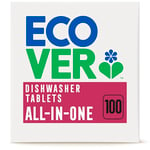 Ecover All in One Dishwasher Tablets, Lemon & Mandarin, Pack of 100