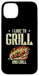 Coque pour iPhone 14 Plus I Love To Grill And Chill Griller Cook BBQ Griller Barbecue