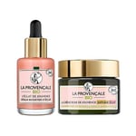 La Provençale Bio - Routine Rose Peau Éclatante - Sérum L'Éclat de Jouvence + Crème Rose de Jouvence - Soin Visage Certifié Bio - Unifie, Repulpe & Réactive l'Éclat - Tous Types de Peaux