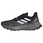 adidas Femme Terrex Soulstride Rain.RDY Trail Running Shoes Low, Core Black/Crystal White/Grey Four, 44 EU