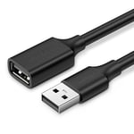 Ugreen USB-A 2.0 skjøtekabel, 0,5m - Sort