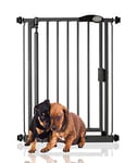 Bettacare Barrière pour Chien et Chiot à Fermeture Automatique, 61 cm - 66,5 cm, Gris Ardoise, Extra Étroit, Barrière à Pression Étroite pour Animaux, Barrière de Sécurité, Installation Facile