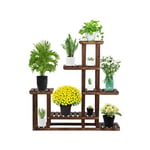 Yaheetech - tagère à Fleurs en Bois Porte Pots de Plante avec 7 Tablettes Escalier Présentoire de Jardin Balcon Terrasse Salon 97 x 25 x 96 cm