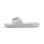 PUMA Men Popcat 20 Slide Sandal, Puma White-Puma Black, 4 UK