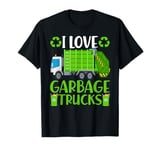 I Love Garbage Trucks Costume Waste Collection Day Boys Kids T-Shirt