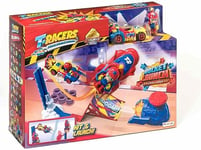 T-RACERS Rocket Launch - Lanceur avec Rampe 1 Pilote et 1 Voiture Exclusif Piste de Voitures