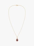 Susan Caplan Pre-Loved Edwardian Revival Gold Plated Swarovski Crystals Teardrop Pendant Necklace, Dated Circa 1980s