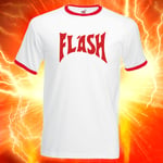 The Flash Retro T-shirt - Superhero Tee Top Movie Tv Show Retro 80s Flash Gordon