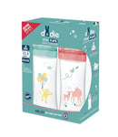 DODIE Lot de 2 Biberons Anti-Colique Sensation+ (2x330 mL) - Tétine Plate, Débit 3, Sans BPA - +6 mois – Vert et Rose Air