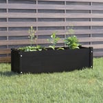 vidaXL plantekasse 100x31x31 cm massivt fyrretræ sort