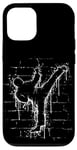 Coque pour iPhone 12/12 Pro Martial Street Art Fighter Side-Kick Roundhouse TaeKwonDo