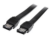 StarTech.com 1m Shielded External eSATA Cable M/M - Câble eSATA - Serial ATA 150/300/600 - eSATA (M) pour eSATA (M) - 1 m - noir