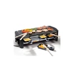 Lot Appareil À Raclette 8 Personnes 1300w Pierre À Griller Electrique Thermostat