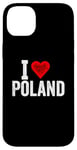 iPhone 14 Plus Funny Design Retro I Love Poland with a Red Heart Case