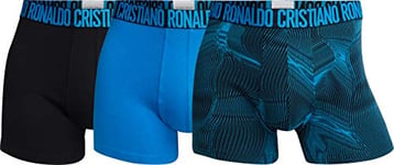 CR7 Cristiano Ronaldo Men's Cr7 3-pack Men's Cotton Trunks, Black, Blue, Sports Blue, XXL UK