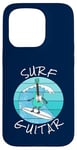 Coque pour iPhone 15 Pro Surf Guitar Guitariste électrique Surfeur Vacances d'été