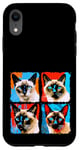 Coque pour iPhone XR Chat balinais Pop Art Coloré Dessin Peinture