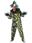 Funhouse Freak Horror Clown Evil Jester Joker Halloween Adult Mens Costume