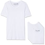 DIM T-Shirt Homme Col V Blanc EcoDIM 100% Coton x6, Blanc, M