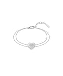 Lacoste Bracelet en chaîne pour Femme Collection LOVE MY CROC en Acier Inoxydable avec un Charm en Forme de Cœur - 2040396