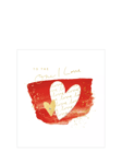 The Proper Mail Company Watercolour Hearts Valentine's Day Card