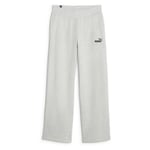 ESS+ Straight Leg Small Logo Pants FL Light Gray Heather - PUMA, storlek Medium